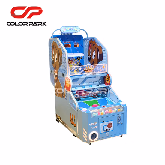 Colorful Park Coin Operated Coin Slot Game Machine Basketball Arcade Game
